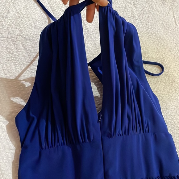 long A-line cocktail dress size 8 royal blue - Picture 5 of 6